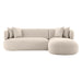 Greenwich Modular 3 Seater Sofa w Right Chaise - Natural Chenille