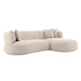 Greenwich Modular 3 Seater Sofa w Right Chaise - Natural Chenille