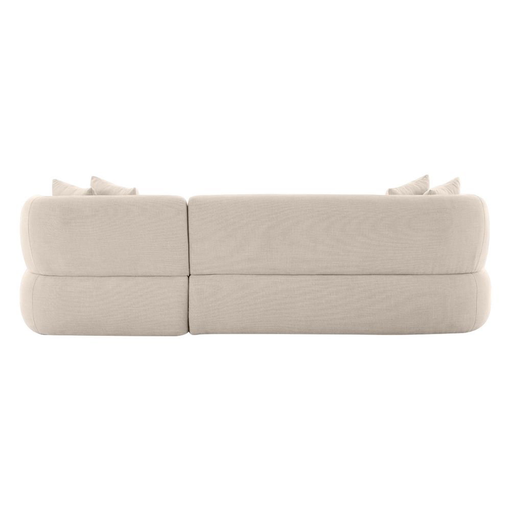 Greenwich Modular 3 Seater Sofa w Right Chaise - Natural Chenille