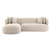 Greenwich Modular 3 Seater Sofa w Left Chaise - Natural Chenille