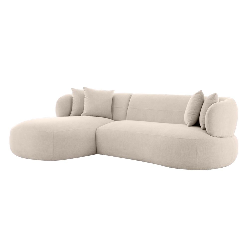 Greenwich Modular 3 Seater Sofa w Left Chaise - Natural Chenille