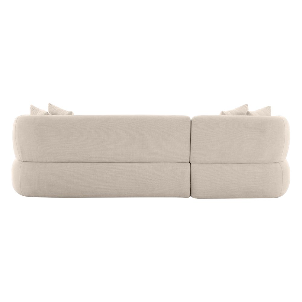 Greenwich Modular 3 Seater Sofa w Left Chaise - Natural Chenille