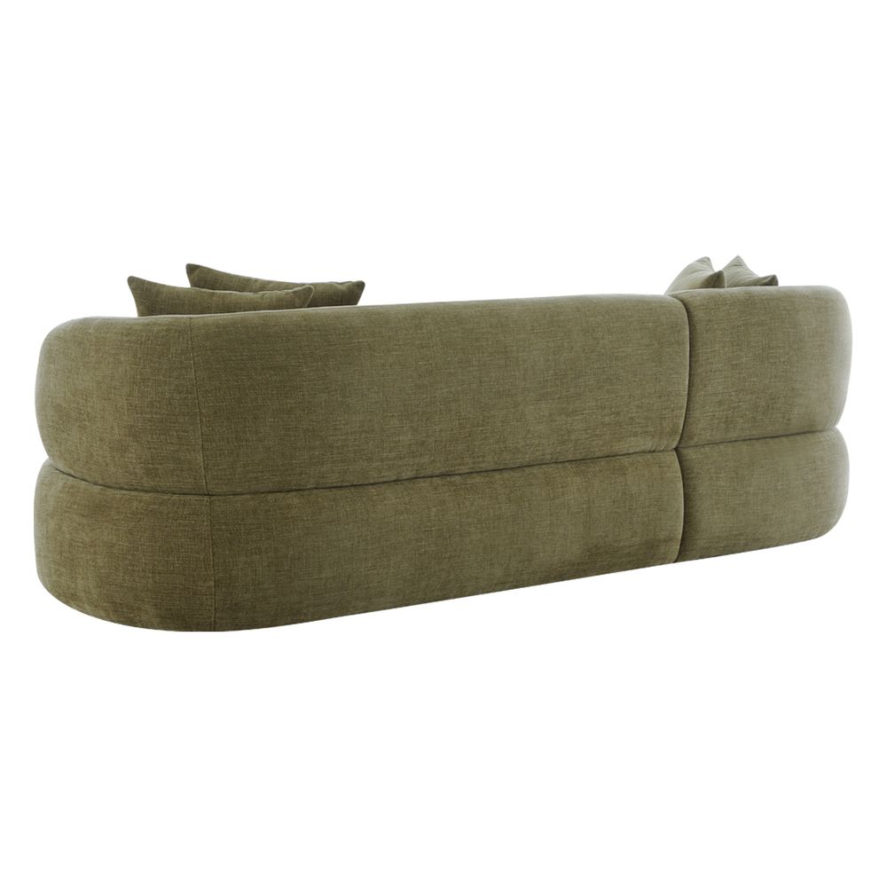 Greenwich Modular 3 Seater Sofa w Left Chaise - Sage Chenille