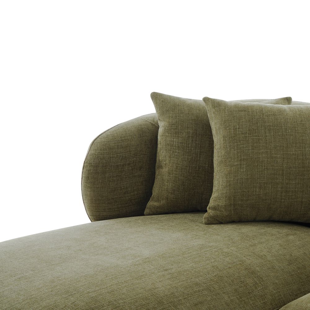 Greenwich Modular 3 Seater Sofa w Left Chaise - Sage Chenille