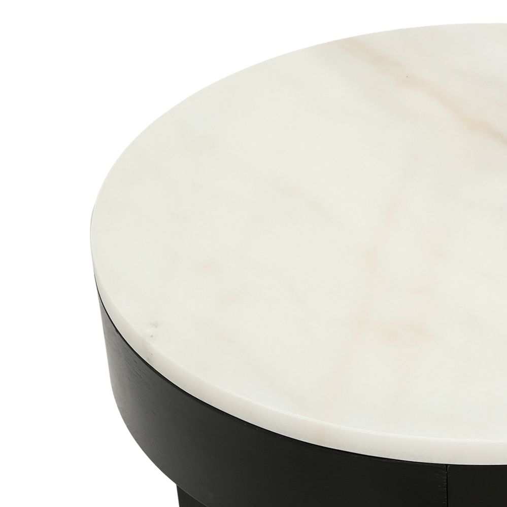 Oliver Marble Side Table - Large Black