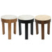 Oliver Travertine Side Table - Small Brown