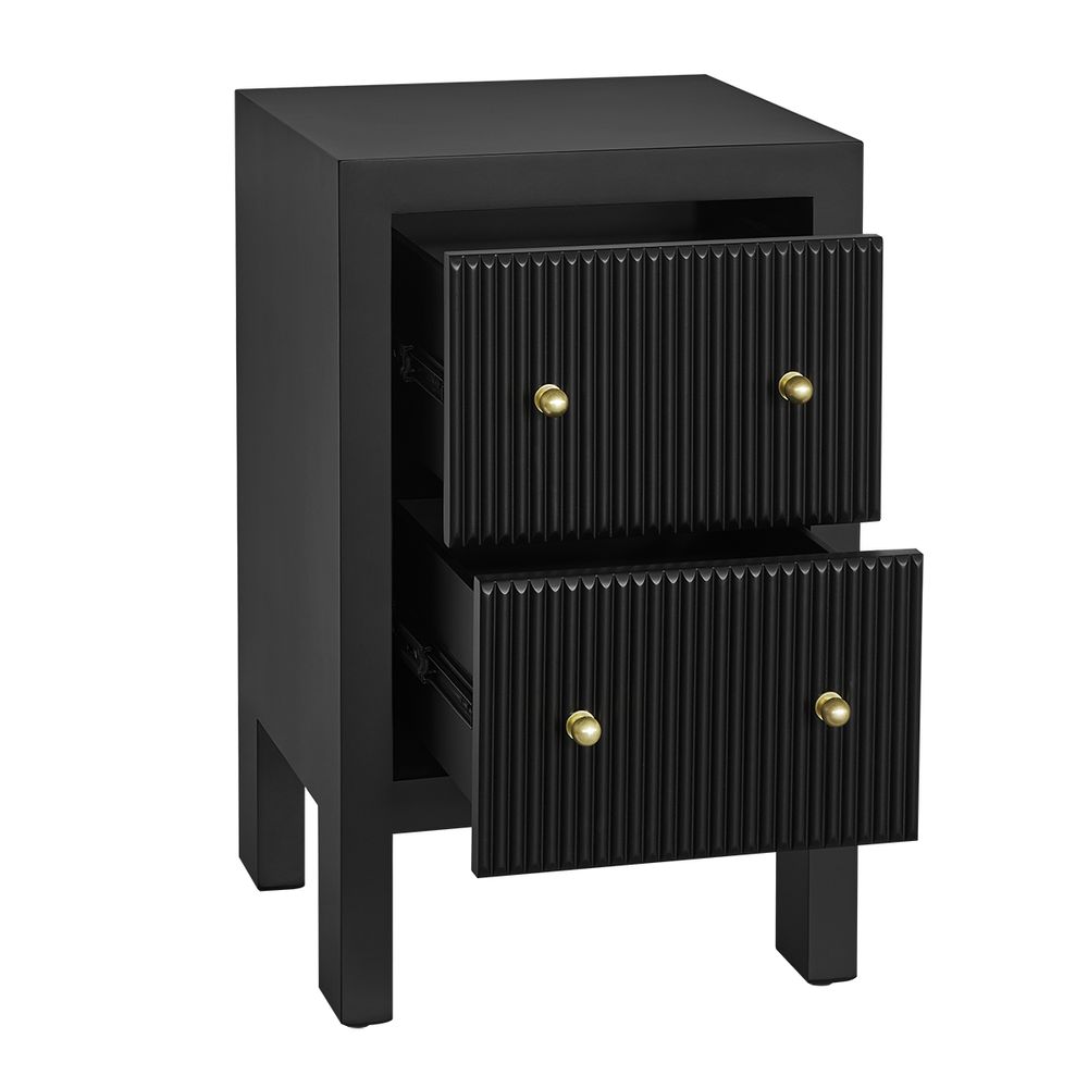 Ariana Bedside Table - Black