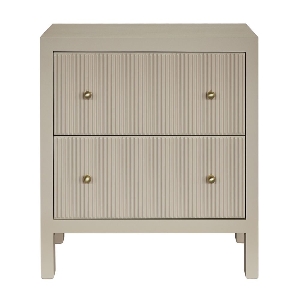 Ariana 67x76cm Bedside Table - Beige