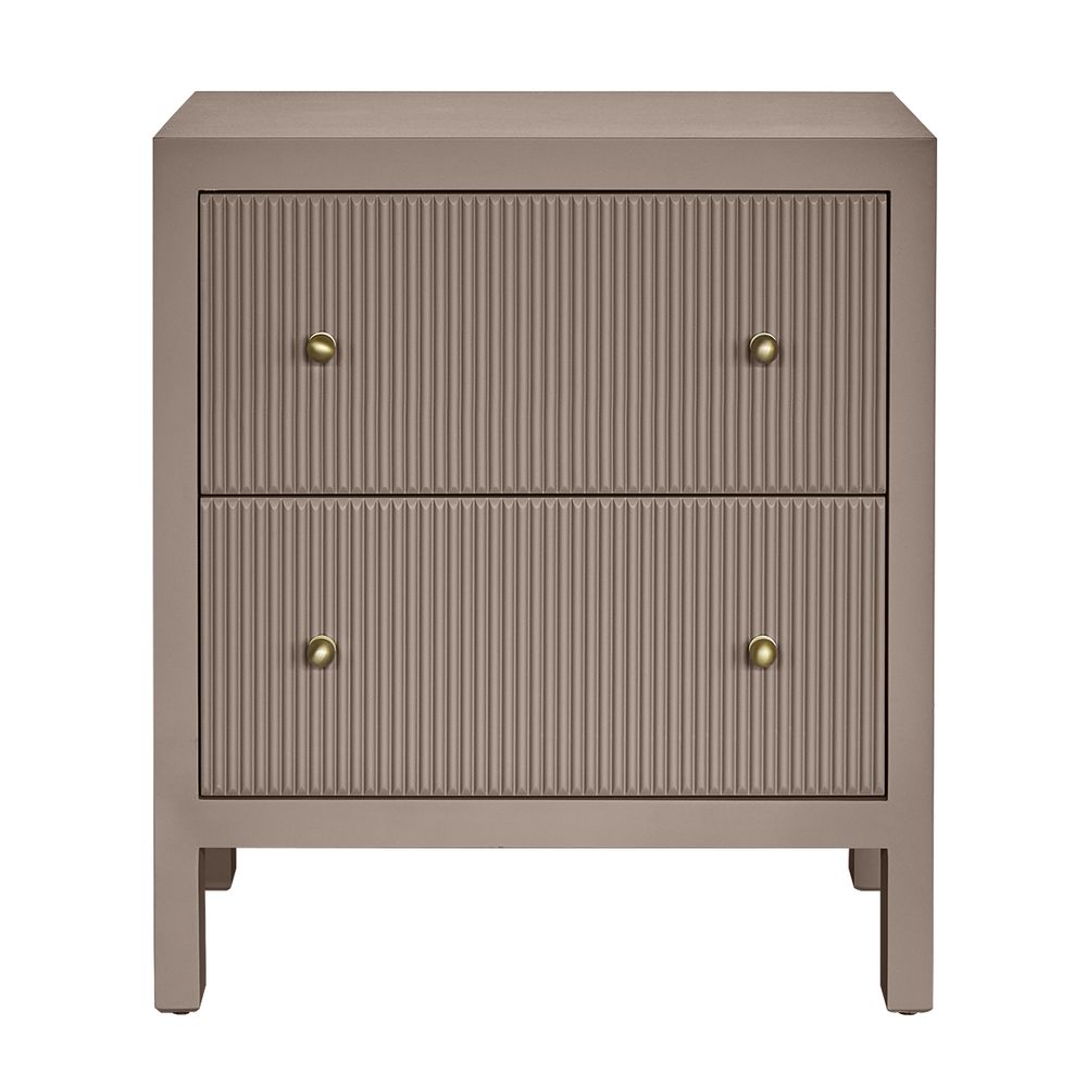 Ariana 67x76cm Bedside Table - Taupe