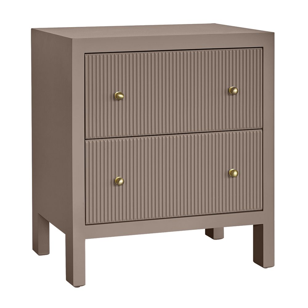 Ariana 67x76cm Bedside Table - Taupe