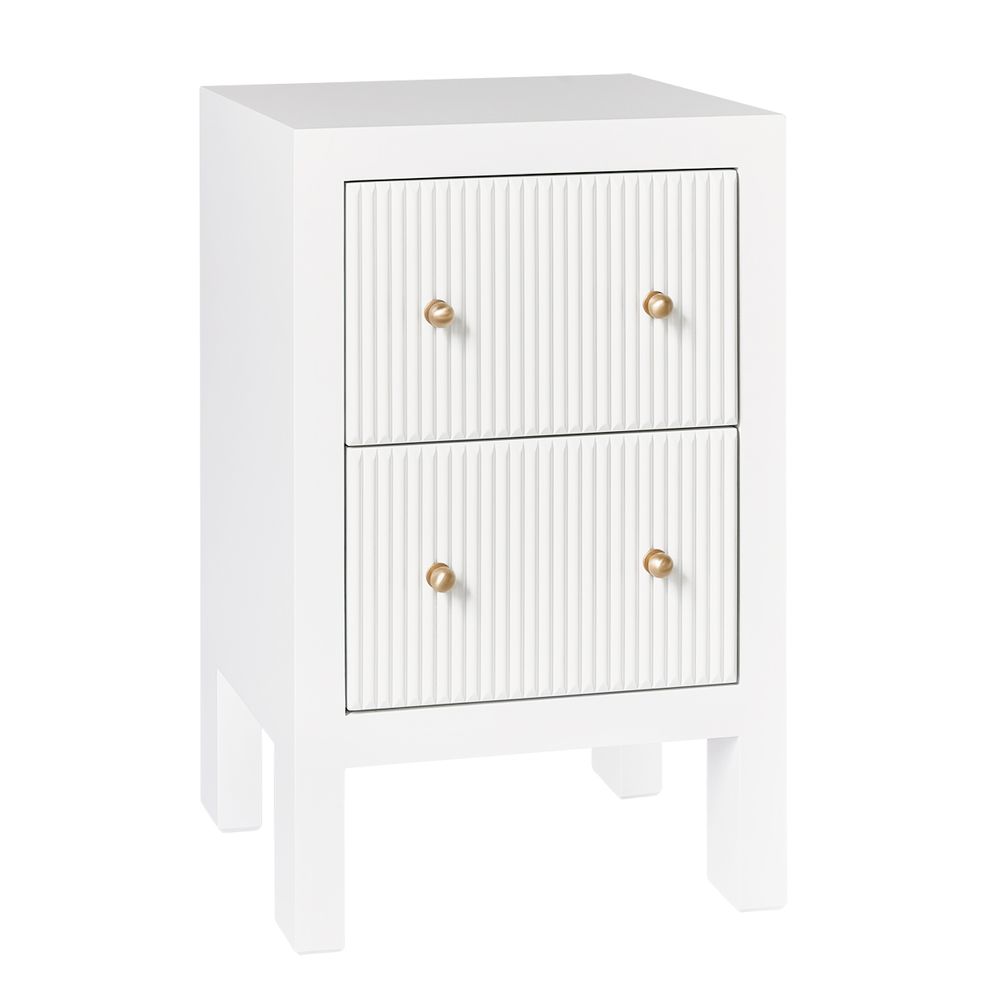 Ariana Bedside Table - White