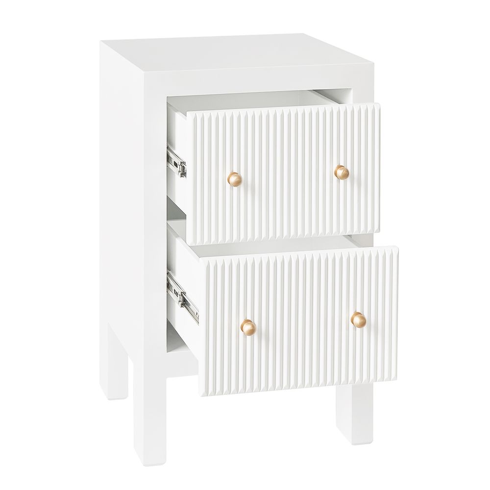 Ariana Bedside Table - White