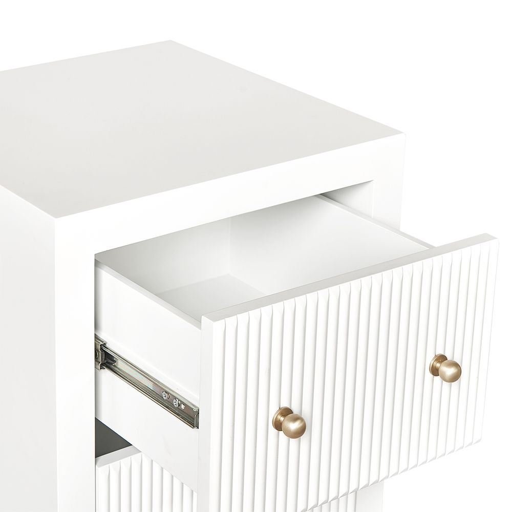 Ariana Bedside Table - White