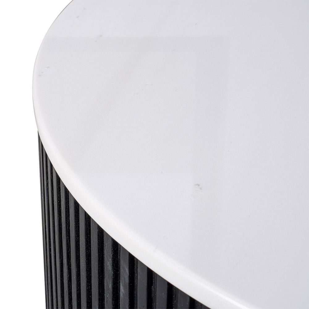Mason Round Coffee Table - Medium Black