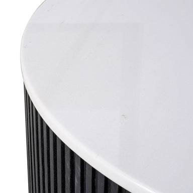 Mason Round Coffee Table - Medium Black
