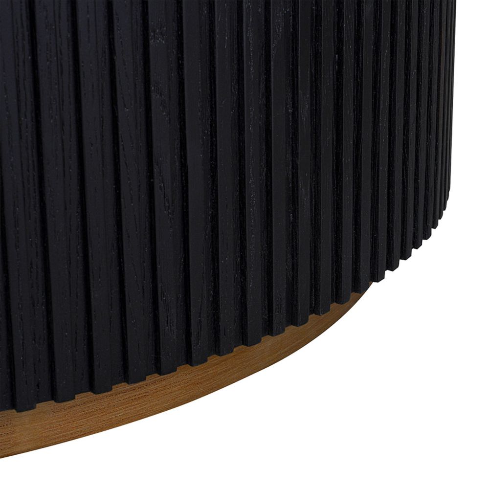 Mason Round Coffee Table - Medium Black