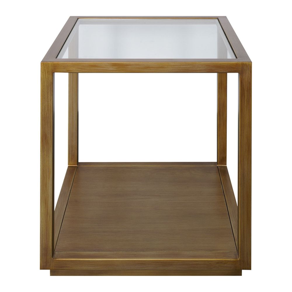 Sadie Square Side Table - Large Antique Gold
