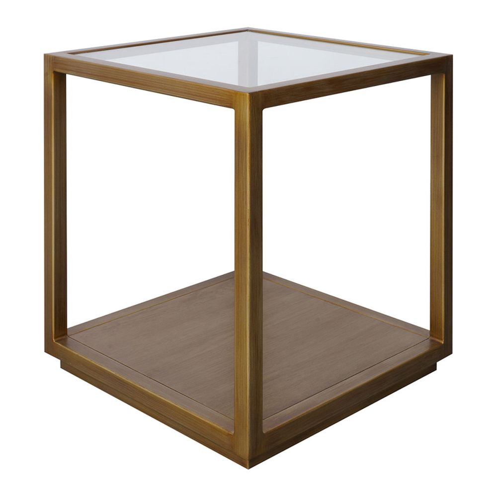 Sadie Square Side Table - Large Antique Gold