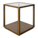Sadie Square Side Table - Large Antique Gold