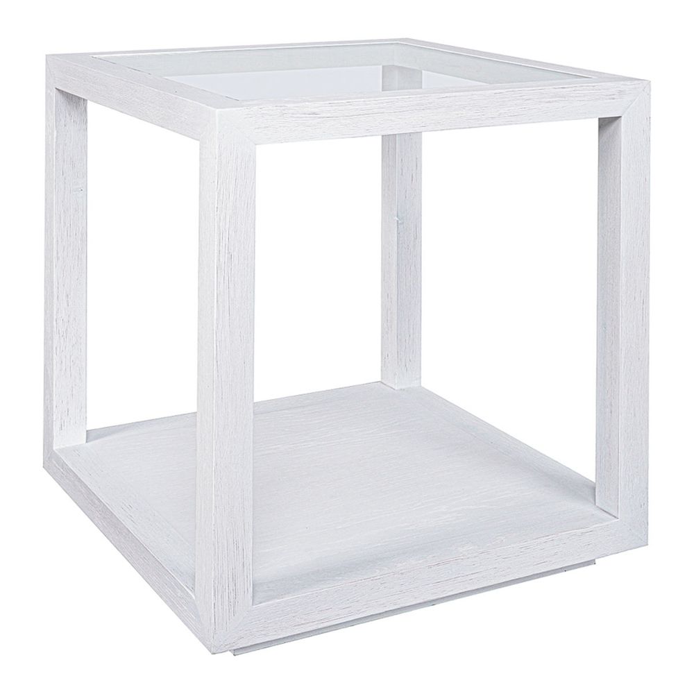 Sadie Oak Square Side Table - Large White