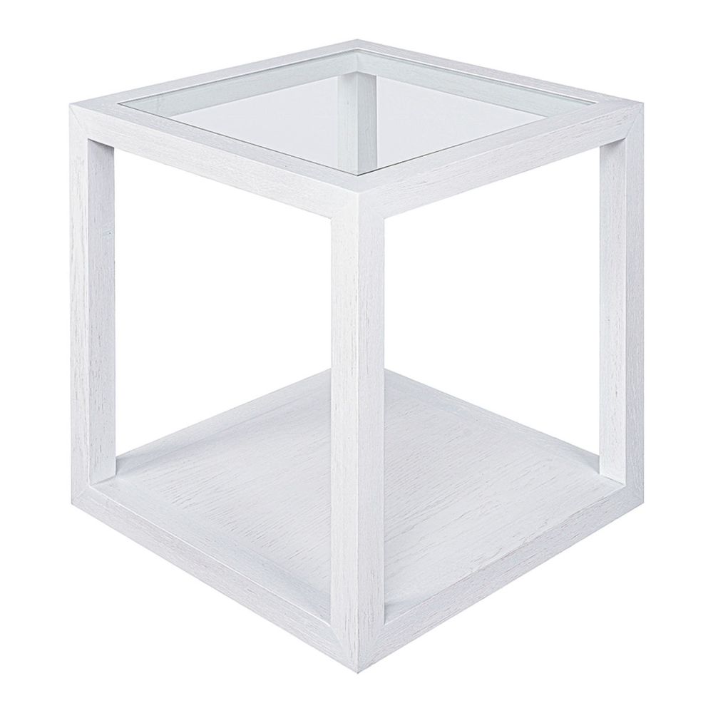 Sadie Oak Square Side Table - Large White