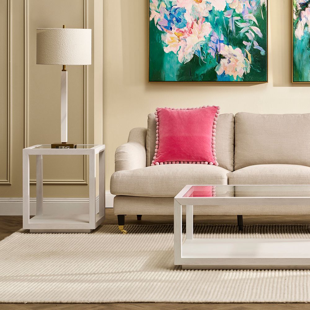 Sadie Oak Square Coffee Table - White