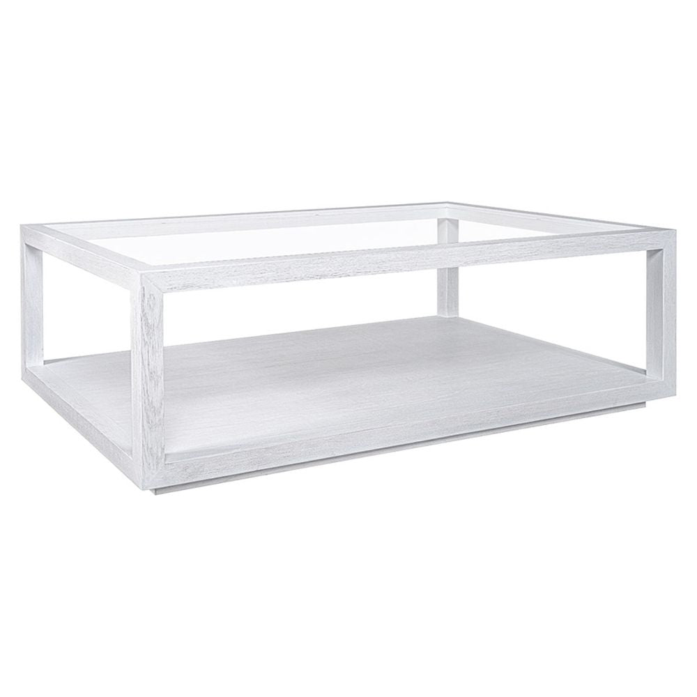 Sadie Oak Rectangle Coffee Table - White