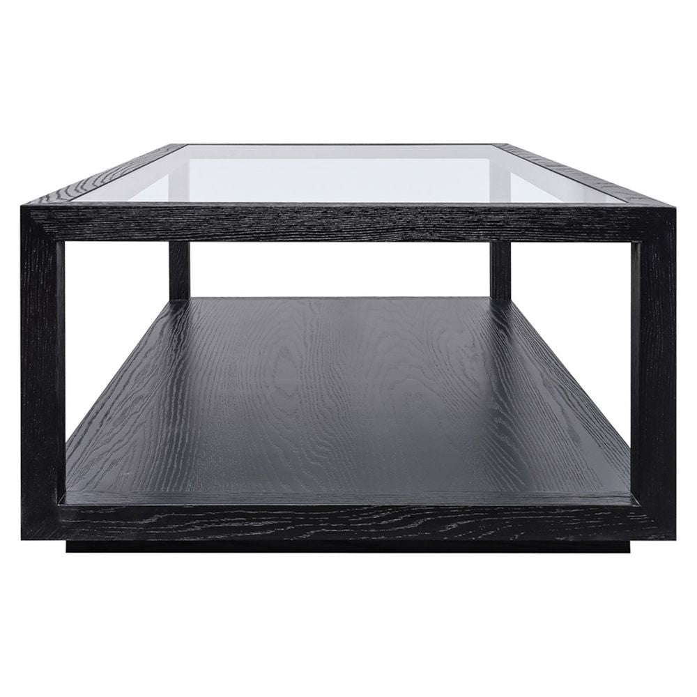 Sadie Oak Rectangle Coffee Table - Black