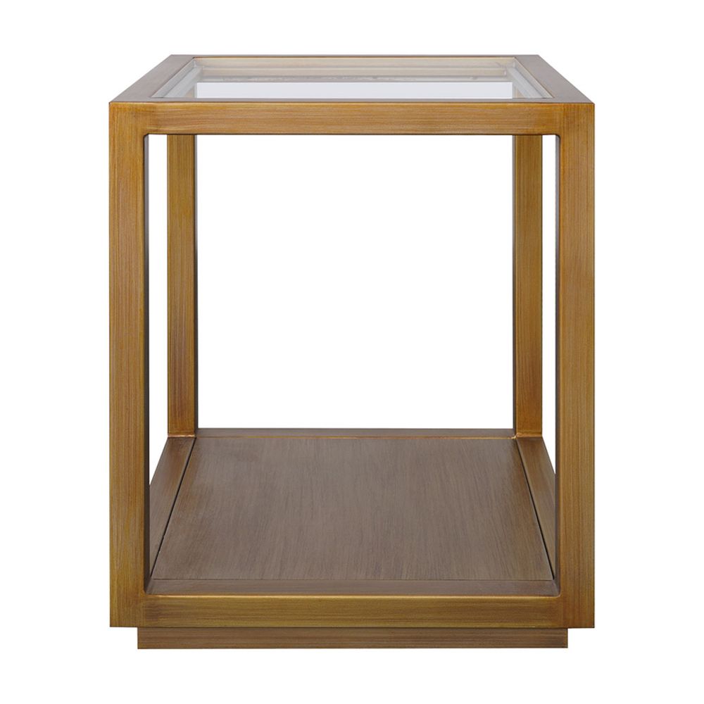 Sadie Square Side Table - Medium Antique Gold