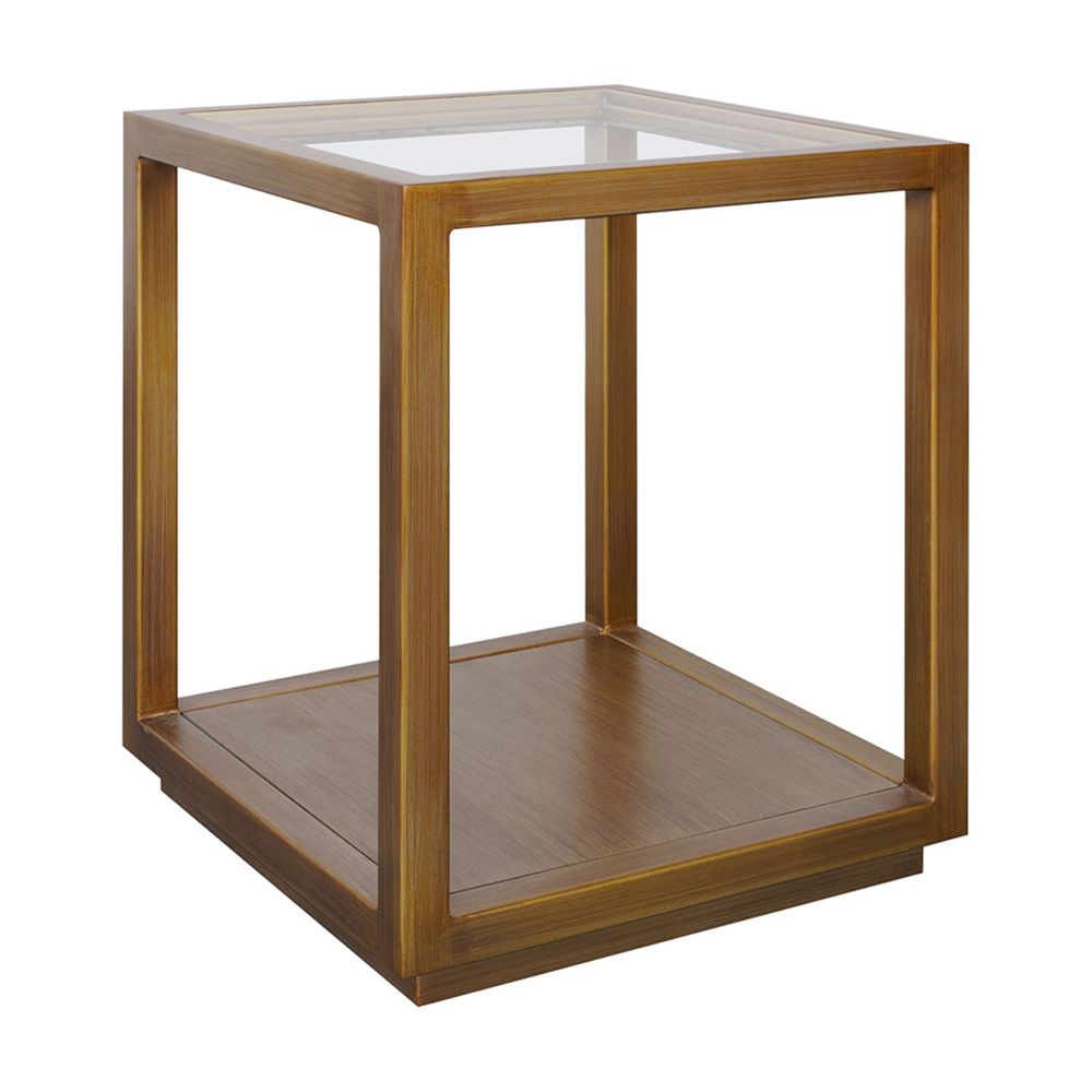 Sadie Square Side Table - Medium Antique Gold