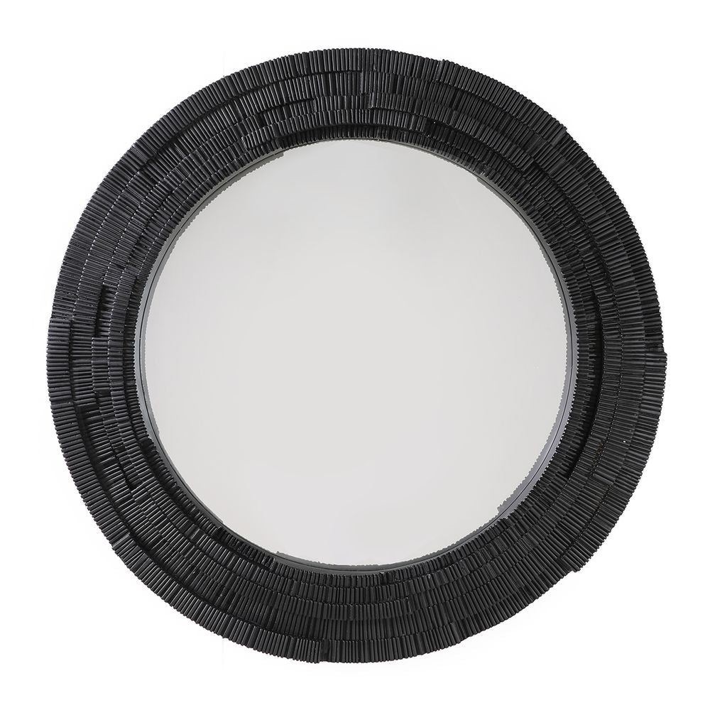 Dunbar Round Wall Mirror - Black