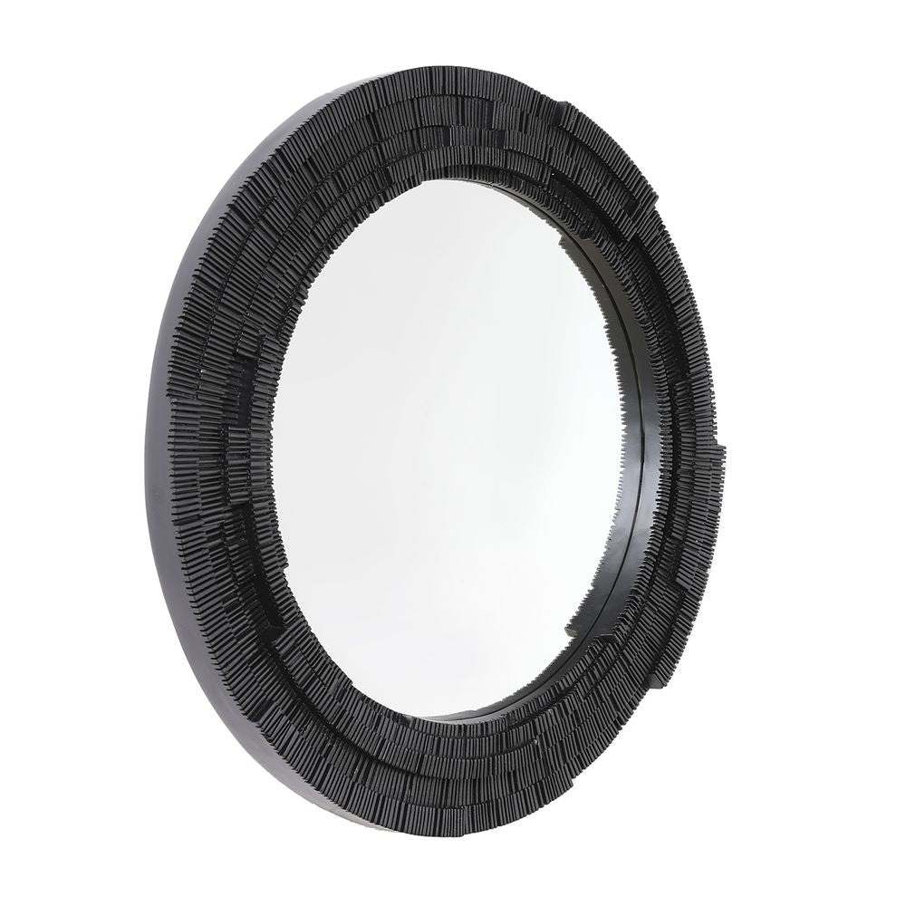 Dunbar Round Wall Mirror - Black