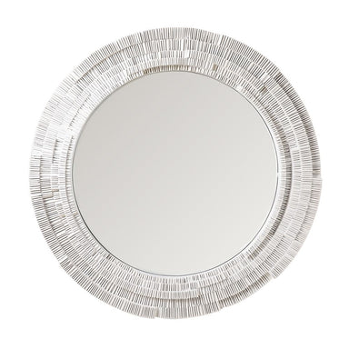 Dunbar Round Wall Mirror - White