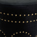 Bradshaw Round Storage Stool - Black Linen