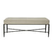 Hacienda Black Iron Bench Ottoman - Wheat