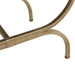 Novak Antique Gold Iron Stool - Mulberry Velvet