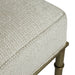 Hacienda Antique Gold Iron Stool - Speckle Ecru