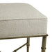 Hacienda Antique Gold Iron Stool - Speckle Ecru