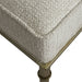 Hacienda Antique Gold Iron Stool - Speckle Ecru