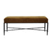 Hacienda Black Iron Bench Ottoman - Butterscotch
