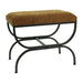 Novak Black Iron Stool - Butterscotch