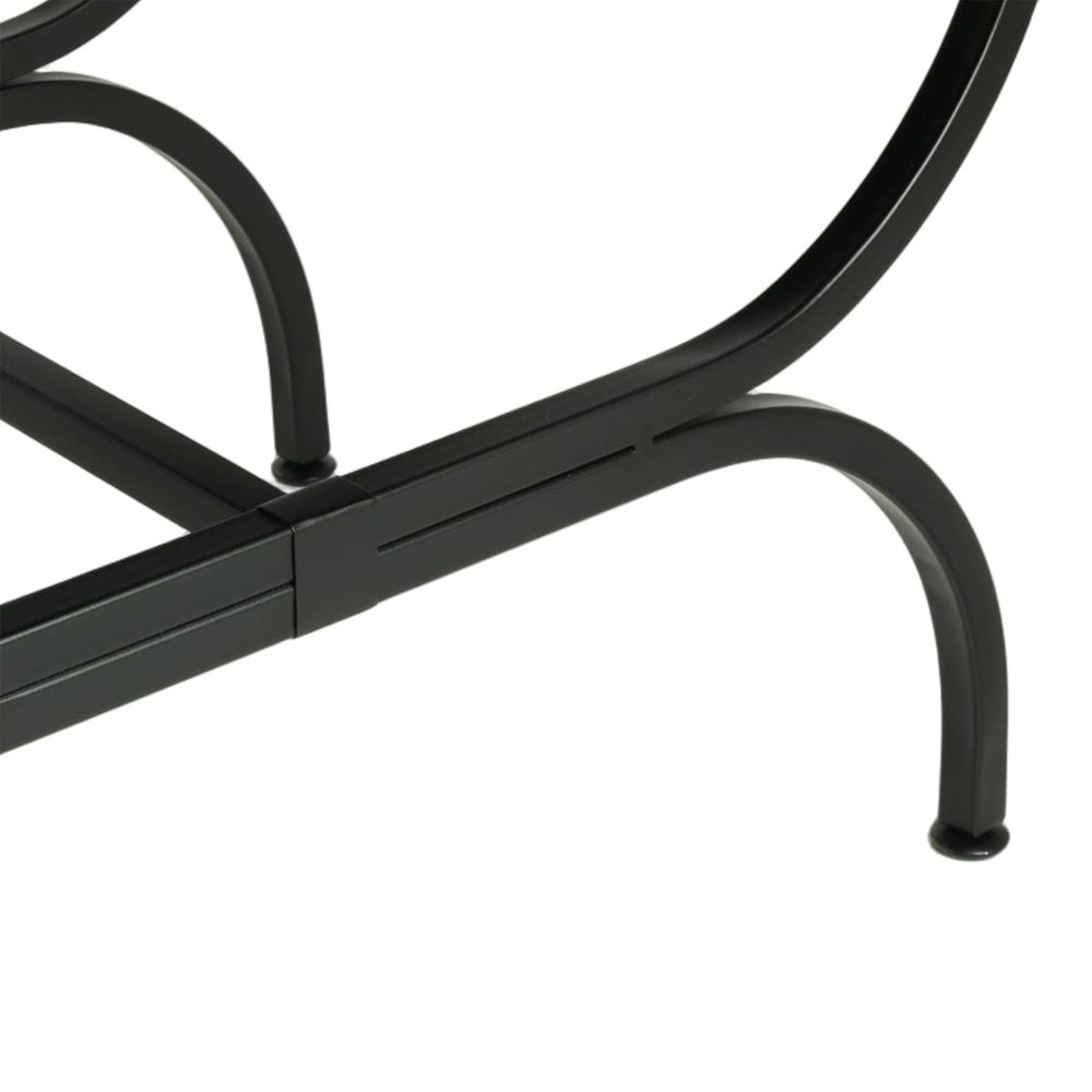 Novak Black Iron Stool - Butterscotch