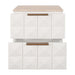 Benedict White Oak Bedside Table - Travertine
