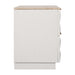 Benedict White Oak Bedside Table - Travertine