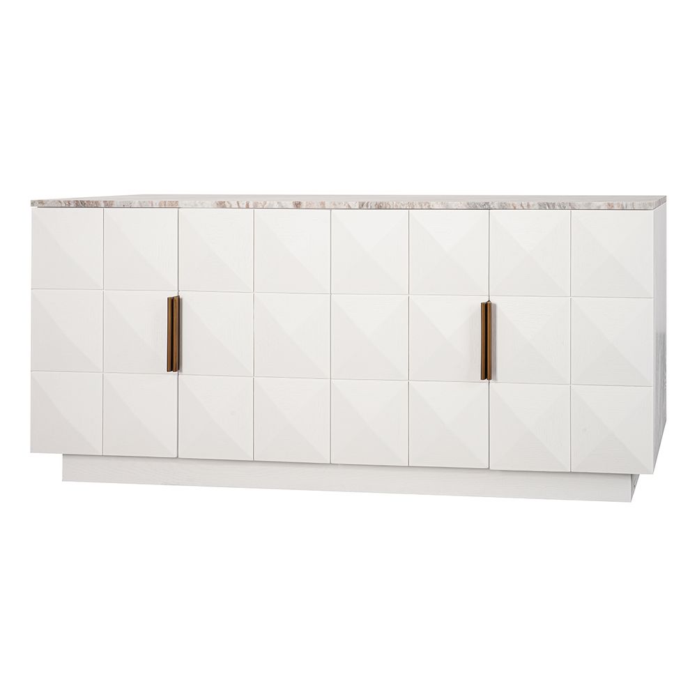Benedict White Oak Buffet - River Brown Marble