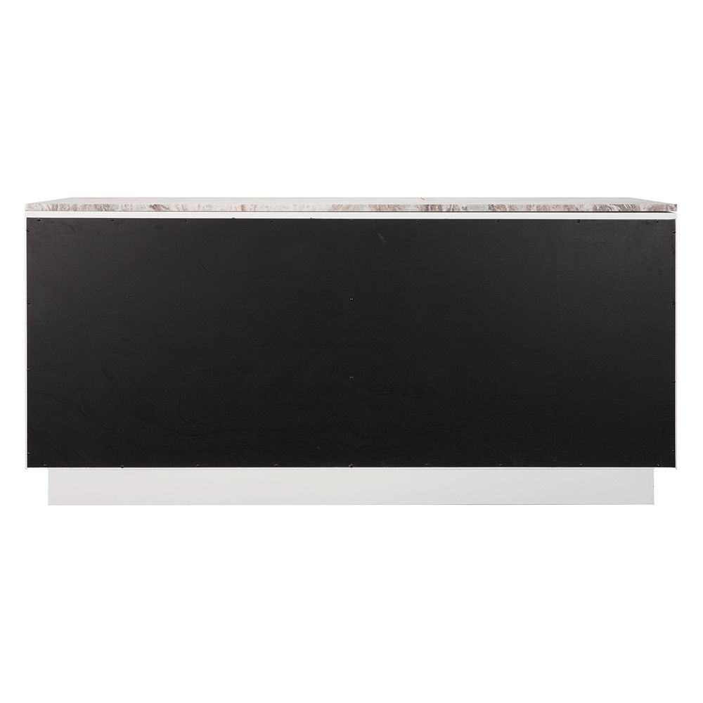 Benedict White Oak Buffet - Black Marble