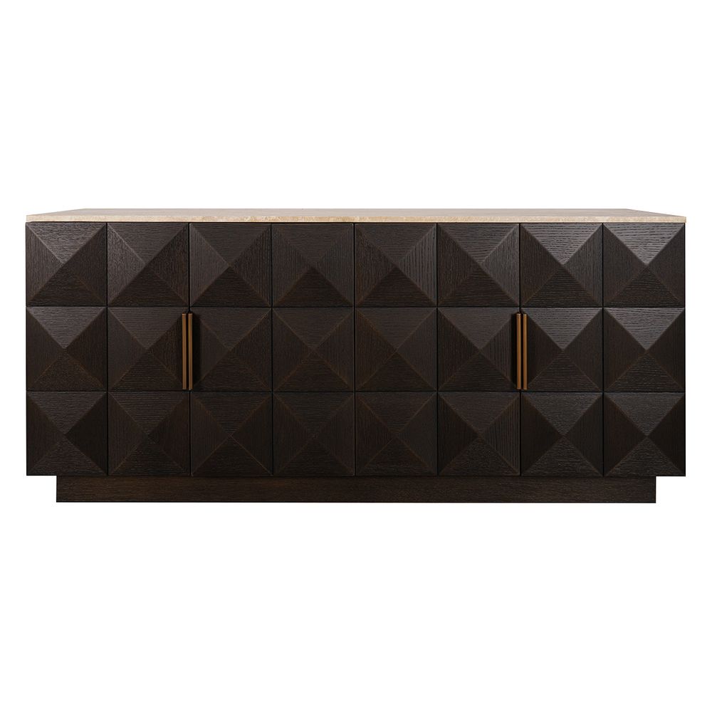 Benedict Smoked Oak Buffet - Black Marble