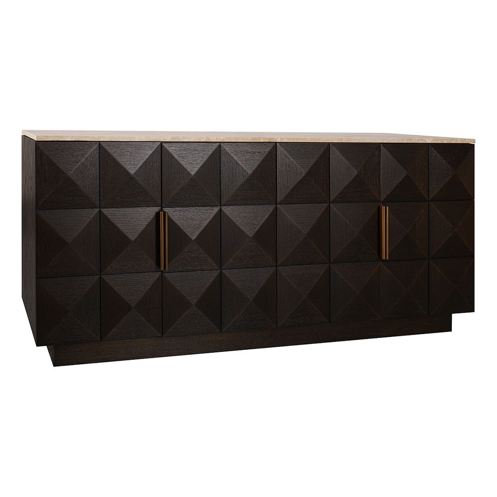Benedict Smoked Oak Buffet - Travertine