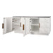 Benedict White Oak Buffet - Black Marble