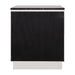 Benedict White Oak Bedside Table - Black Marble